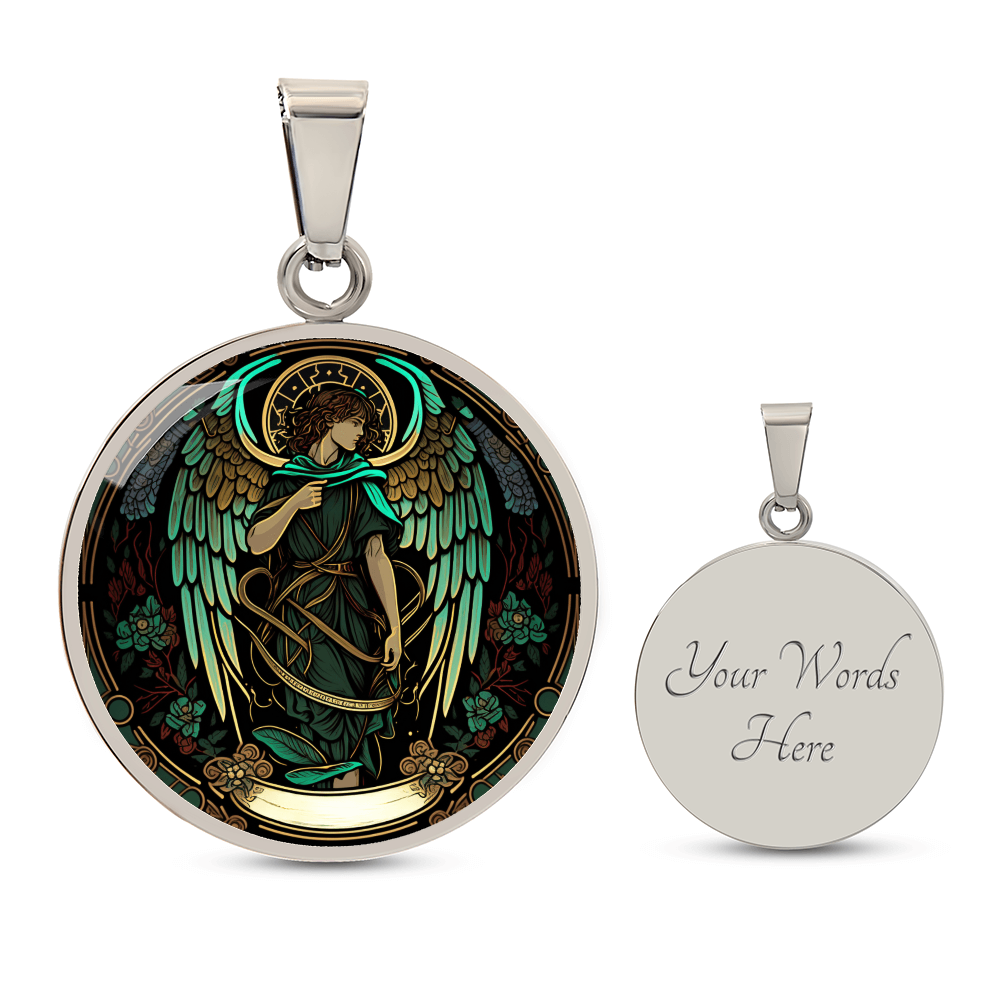 Archangel Raphael Graphic Art Necklace