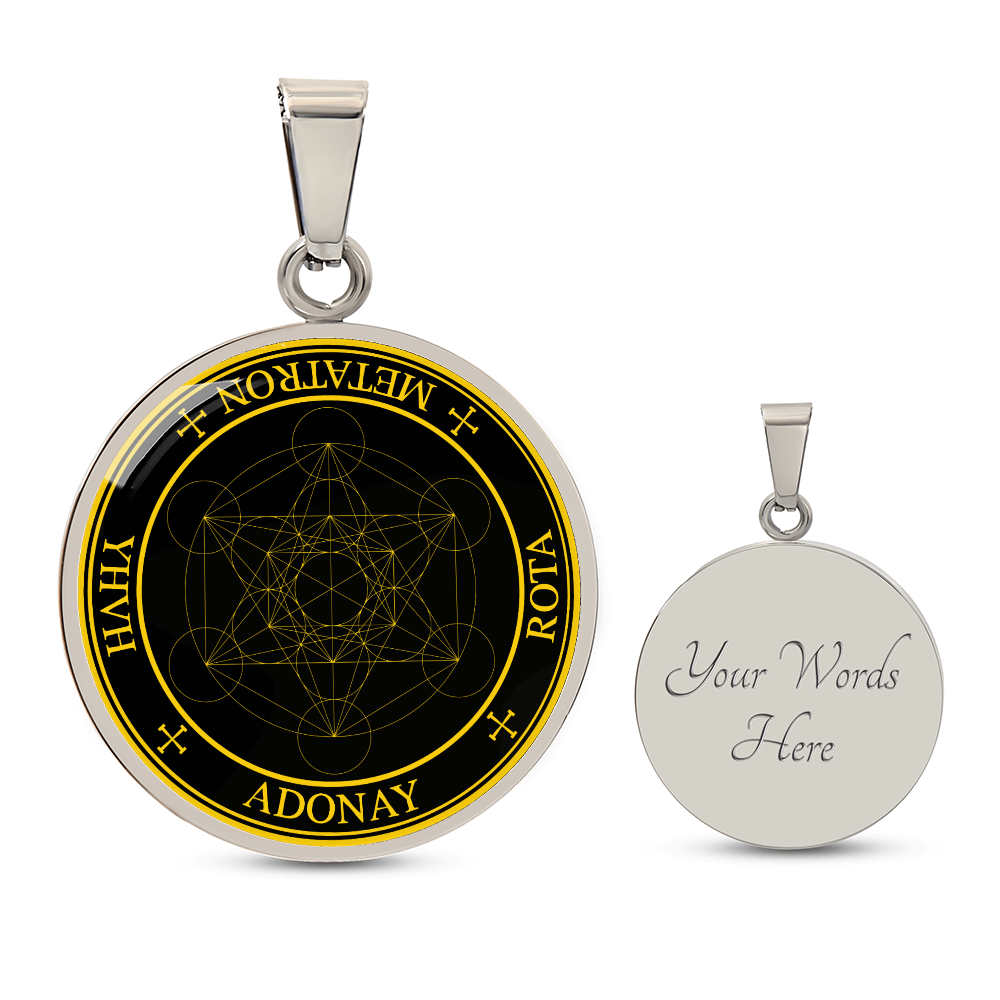 Archangel Metatron Sigil Necklace - Black