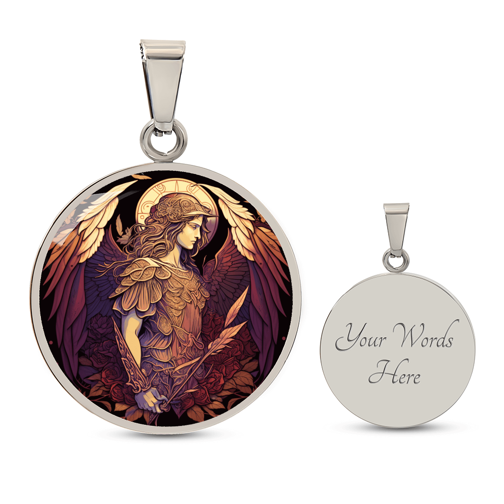 Archangel Jeremiel Graphic Art Necklace