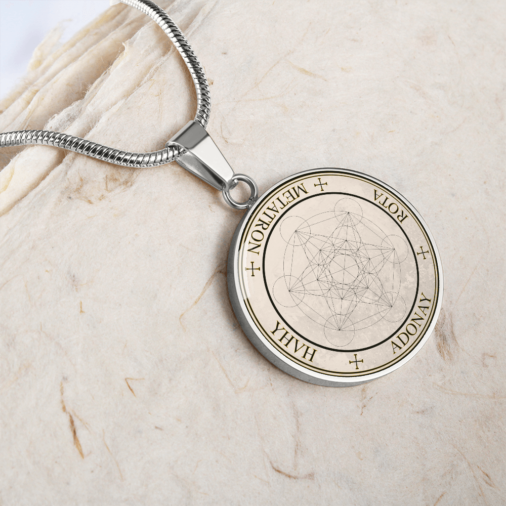 Archangel Metatron Sigil Necklace - Old Manuscript