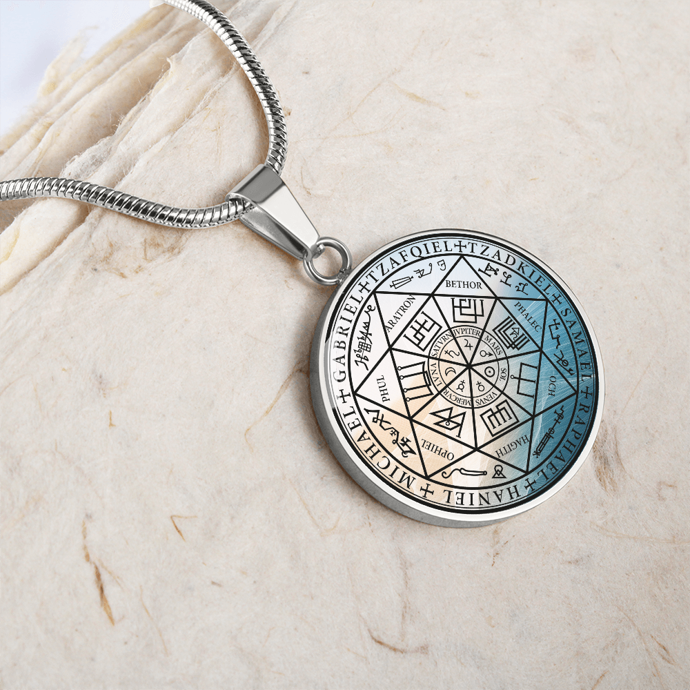 7 Archangels Sigil Wave Necklace