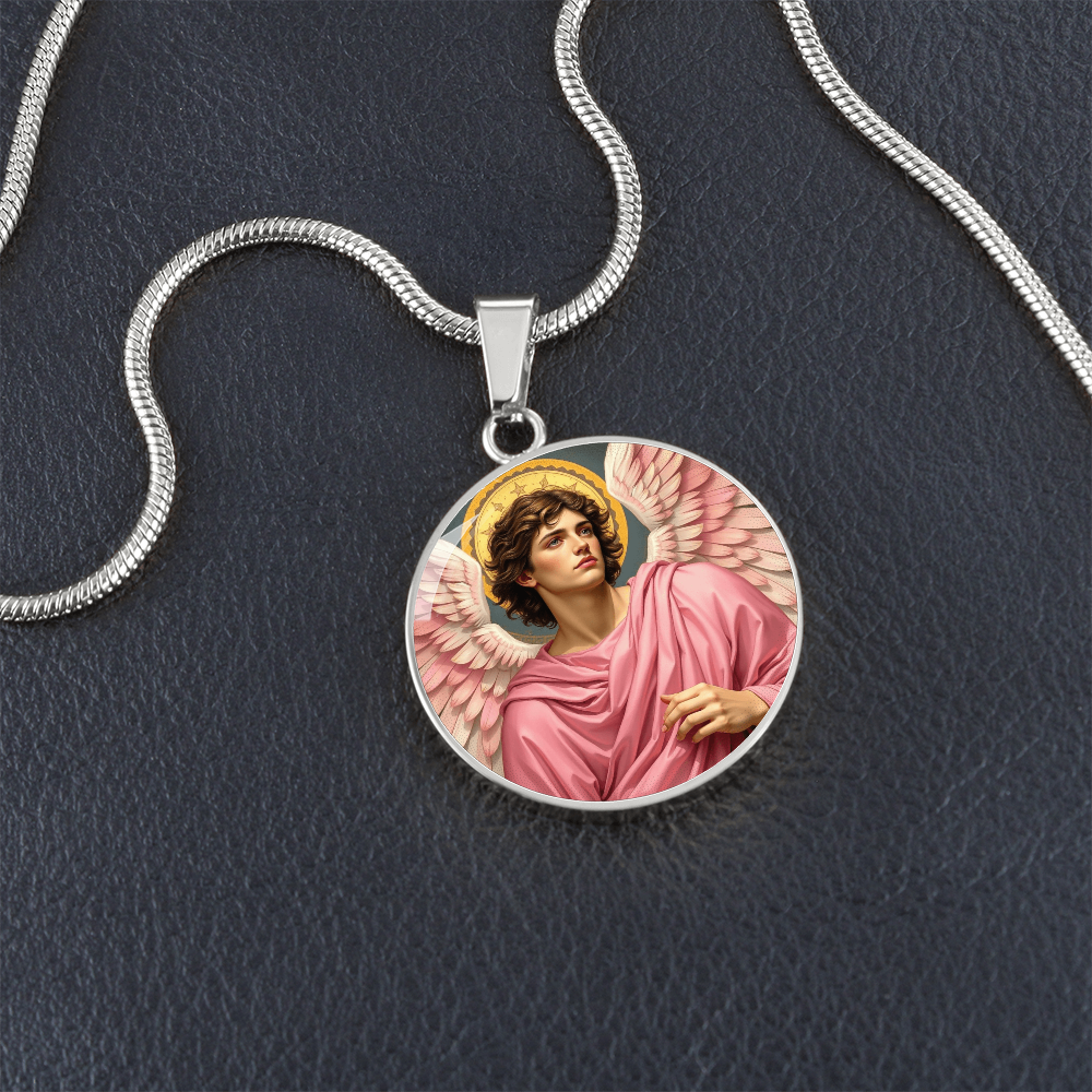 Archangel Chamuel Graphic Art Necklace