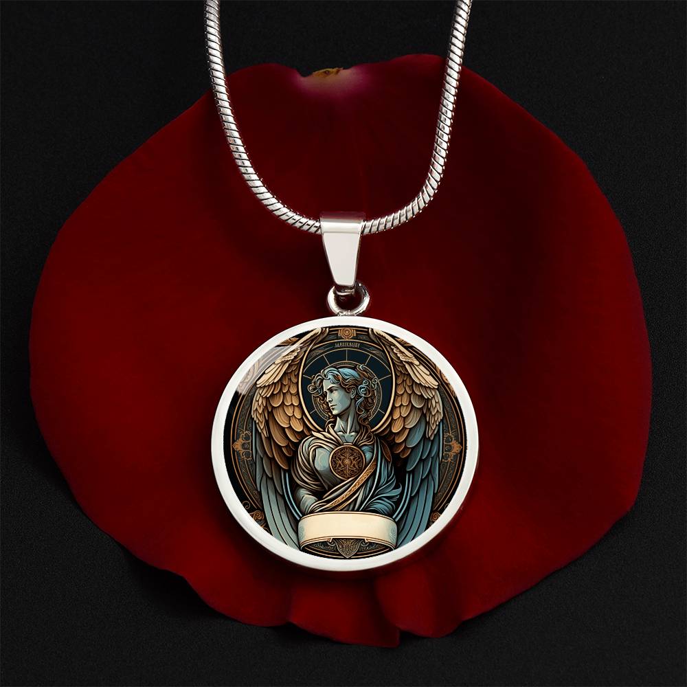 Archangel Gabriel Graphic Art Necklace