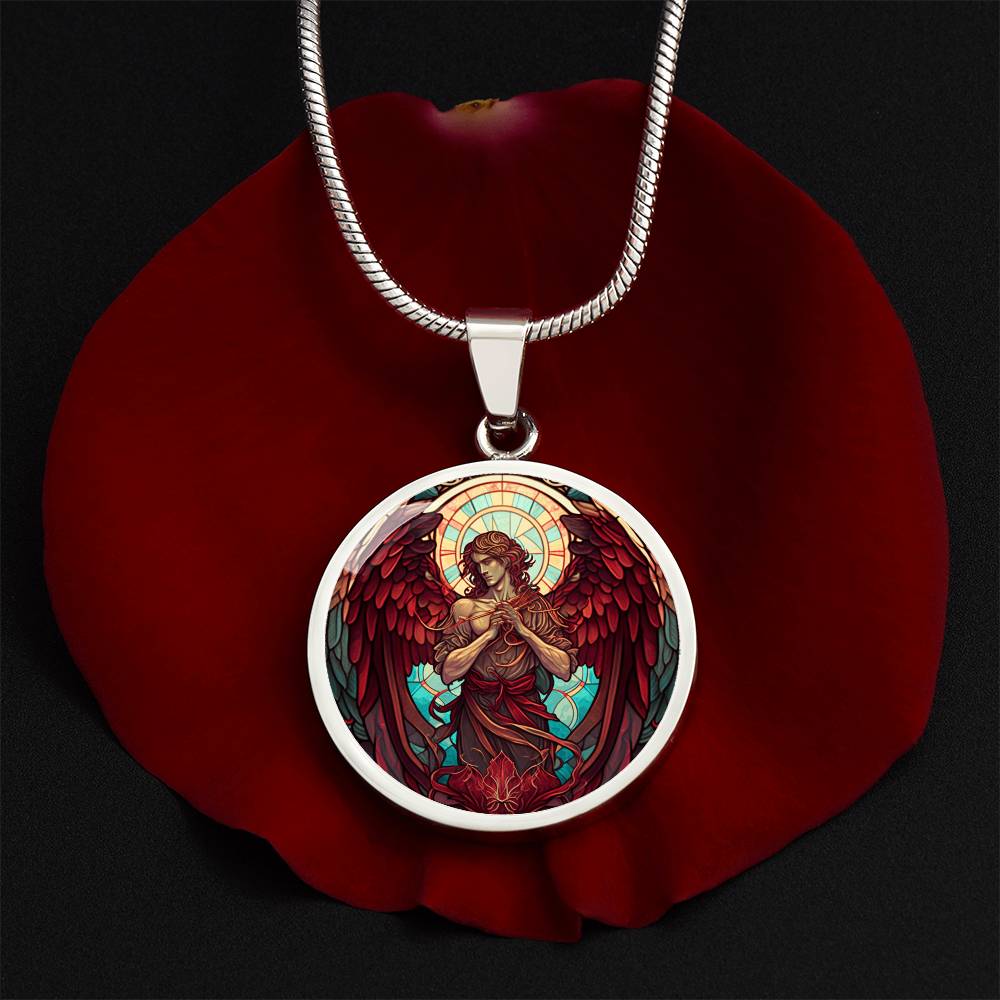 Archangel Uriel Graphic Art Necklace