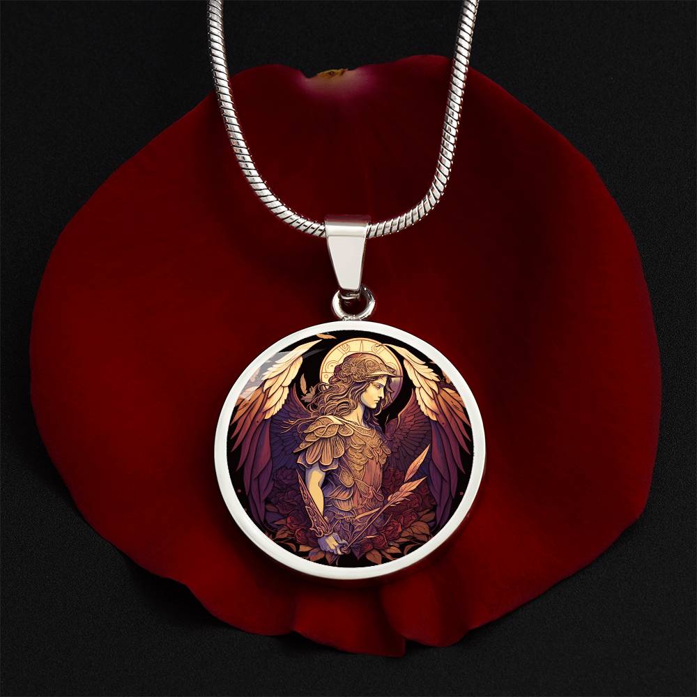 Archangel Jeremiel Graphic Art Necklace