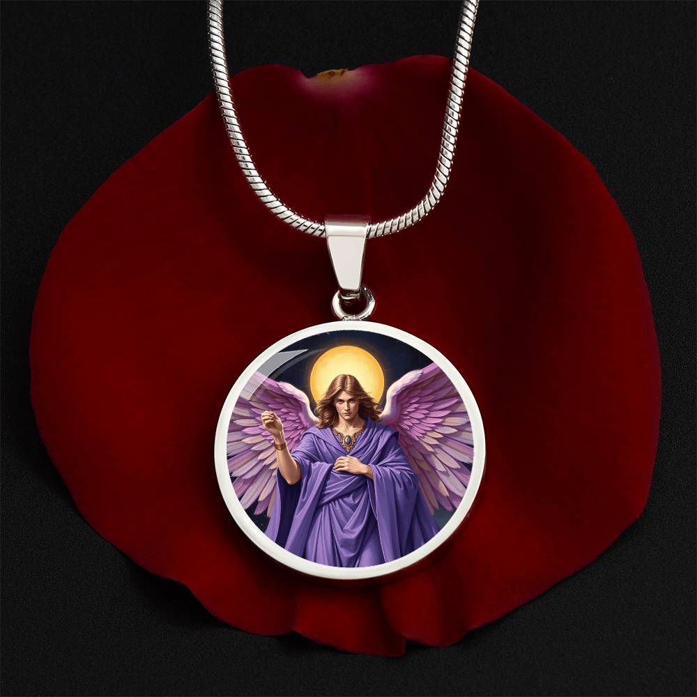 Archangel Zadkiel Graphic Art Necklace