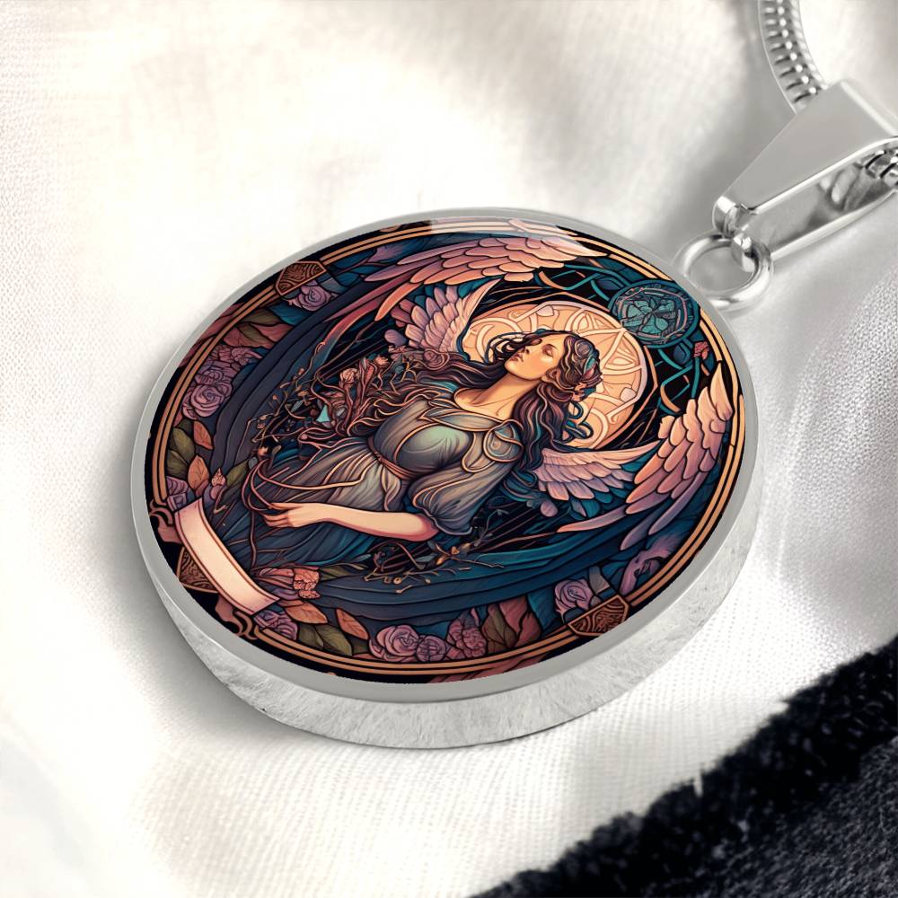 Archangel Raziel Graphic Art Necklace