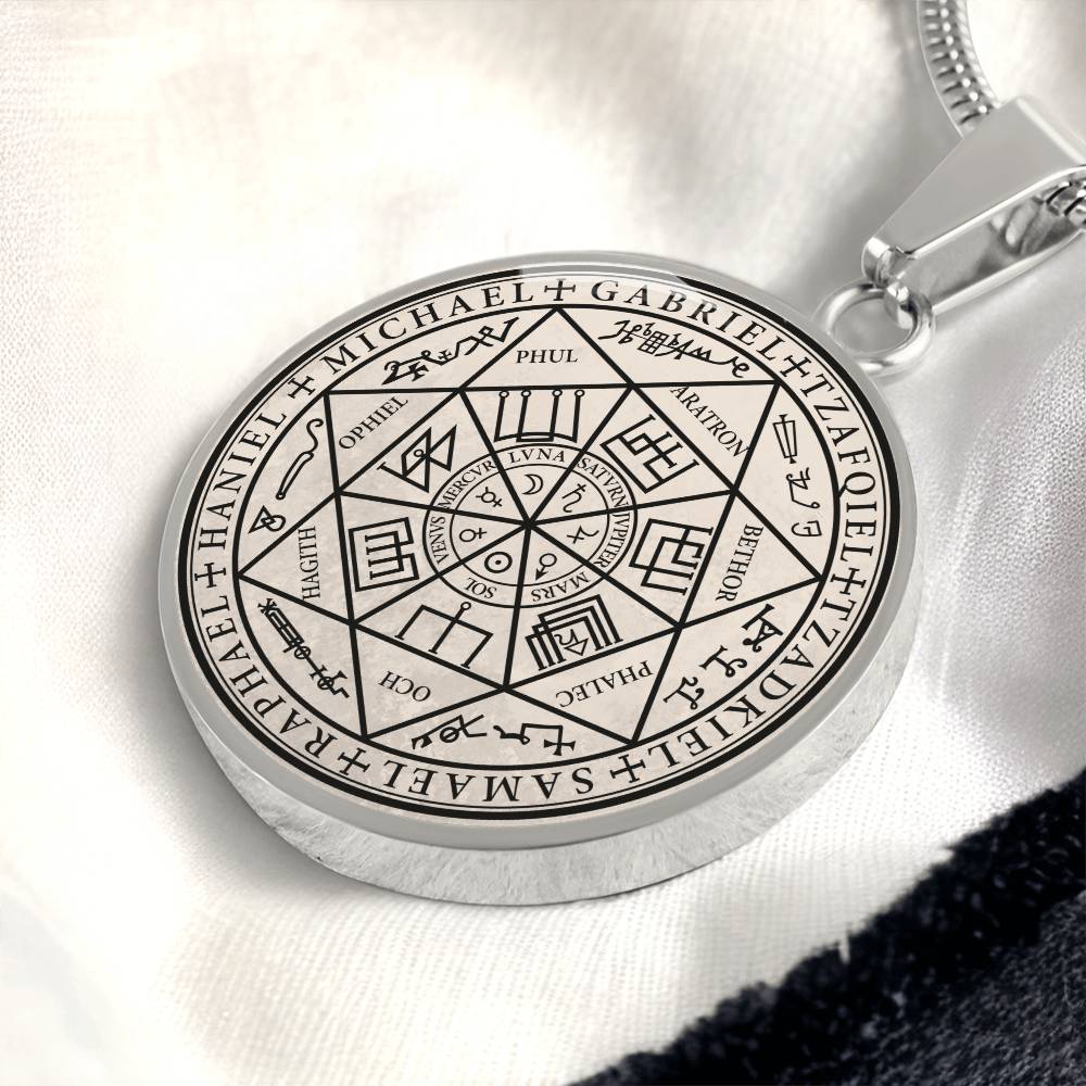 7 Archangels Sigil Necklace - Old Manuscript