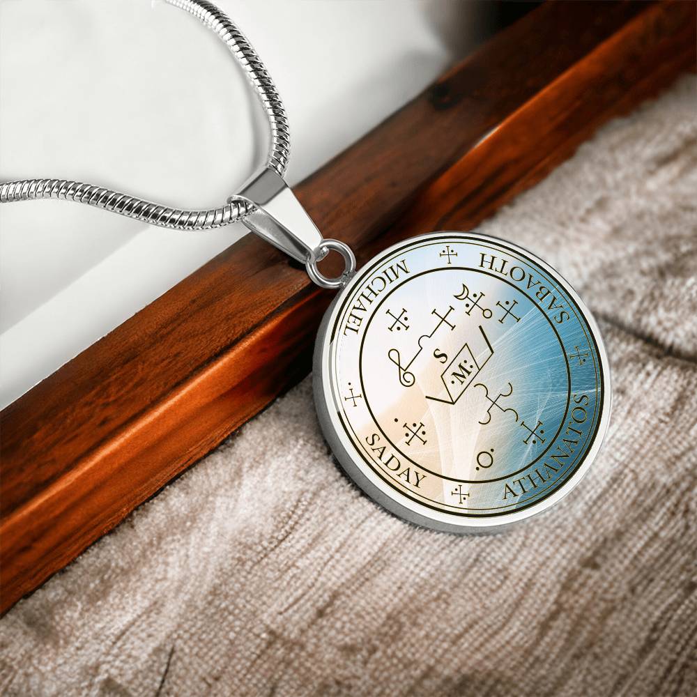 Archangel Michael Sigil Wave Necklace