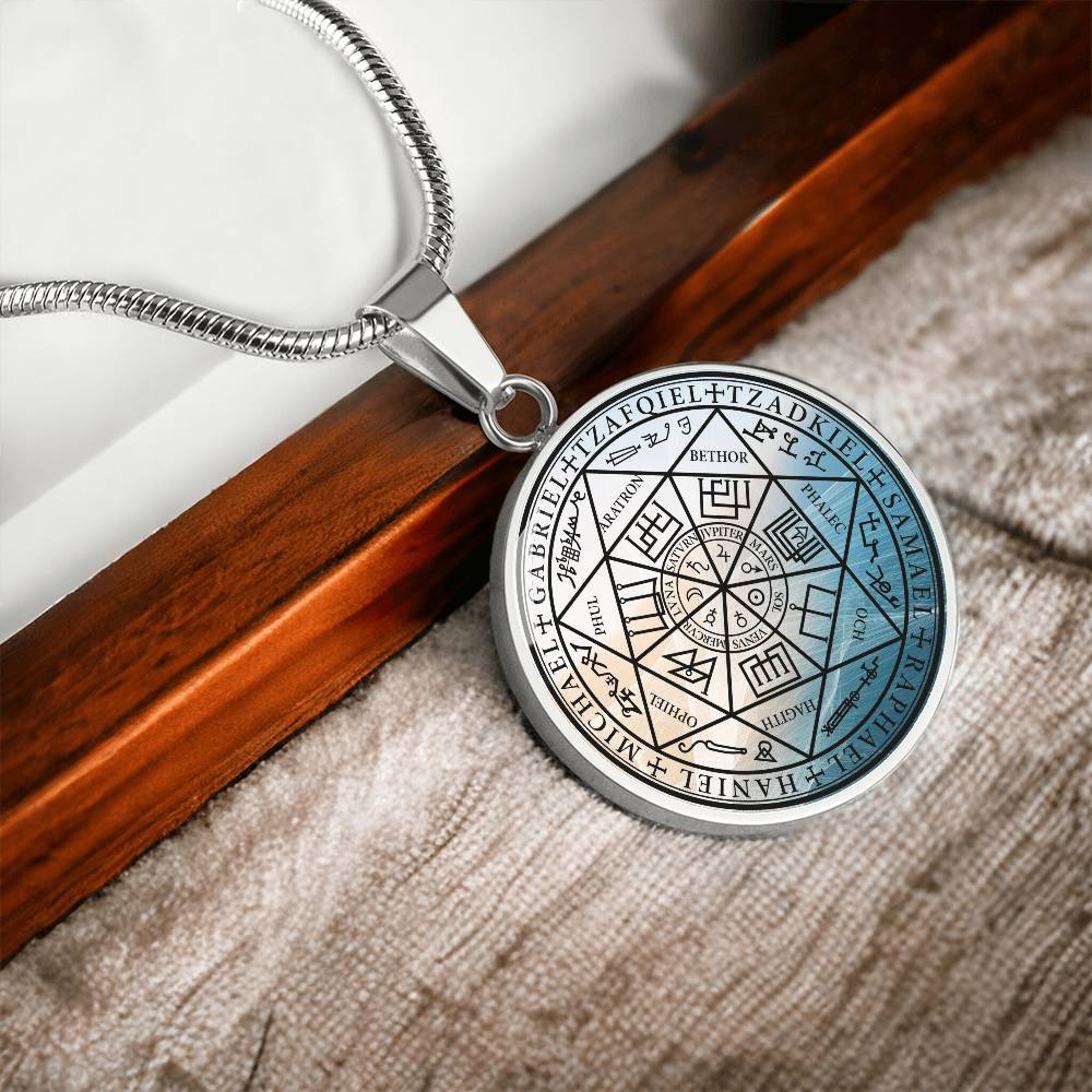 7 Archangels Sigil Wave Necklace