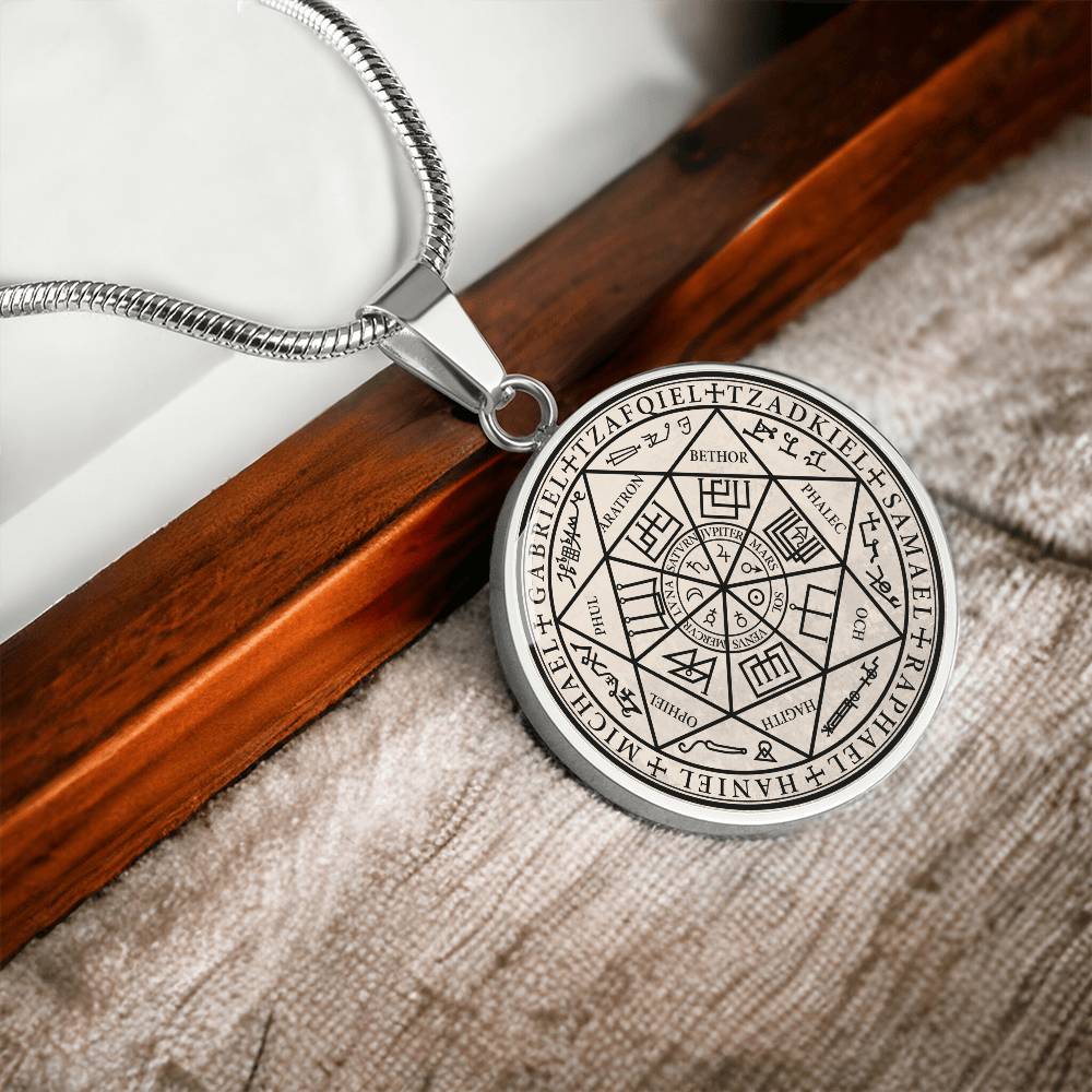 7 Archangels Sigil Necklace - Old Manuscript