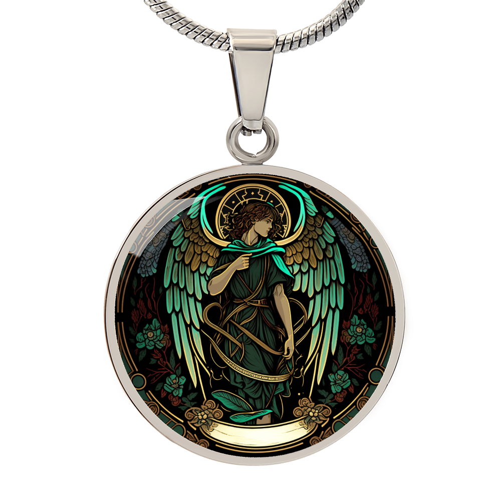 Archangel Raphael Graphic Art Necklace