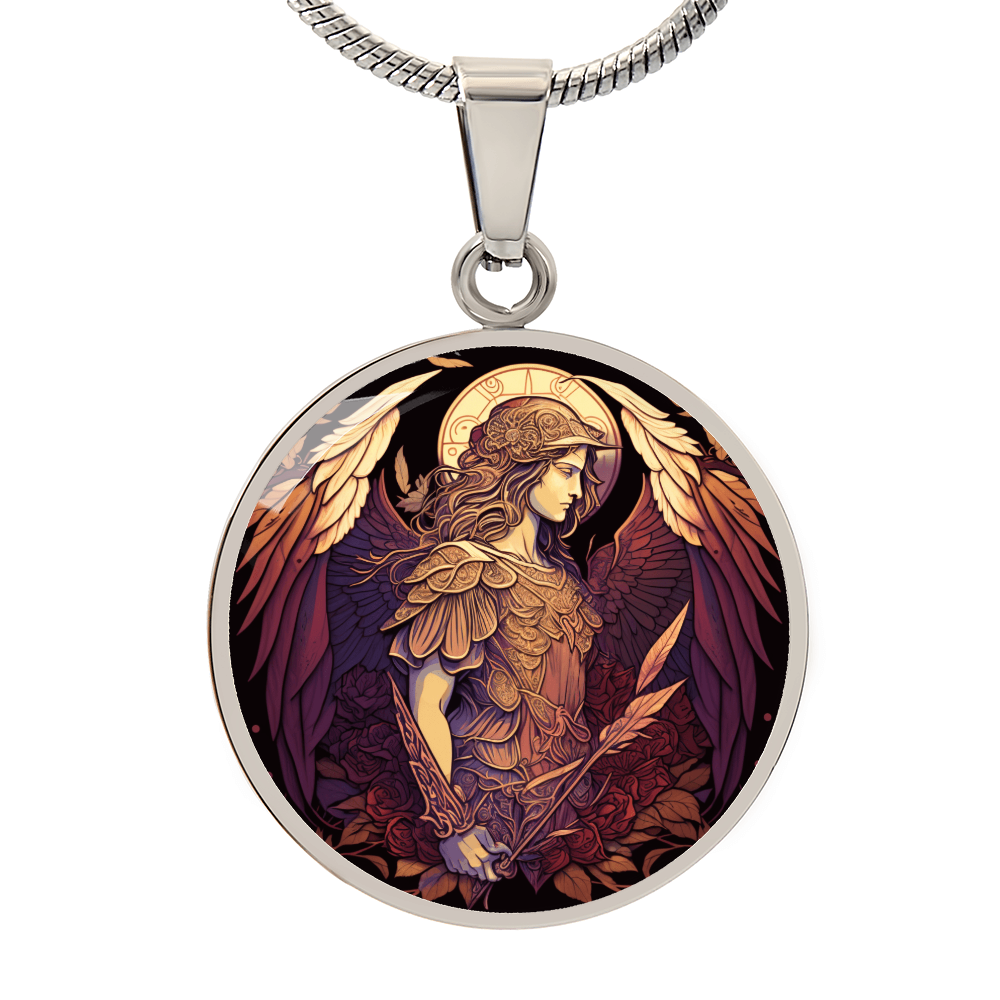 Archangel Jeremiel Graphic Art Necklace