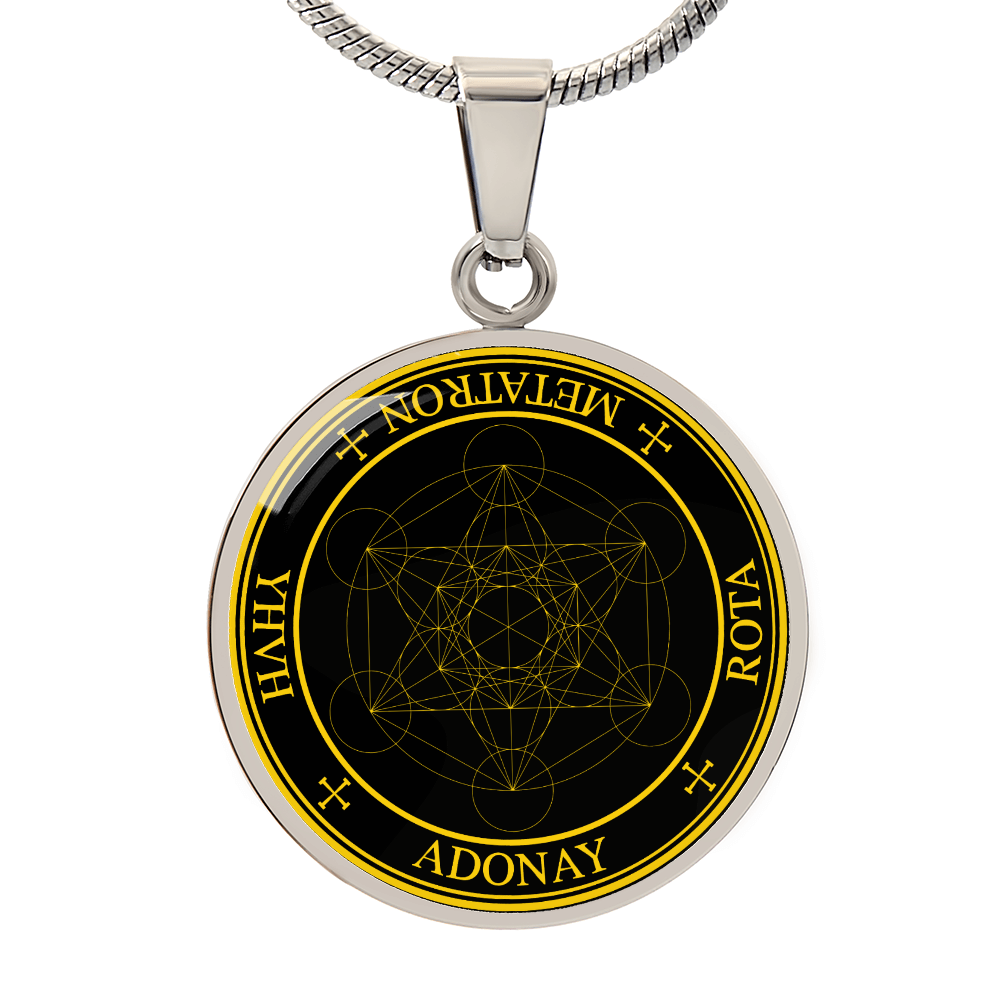 Archangel Metatron Sigil Necklace - Black