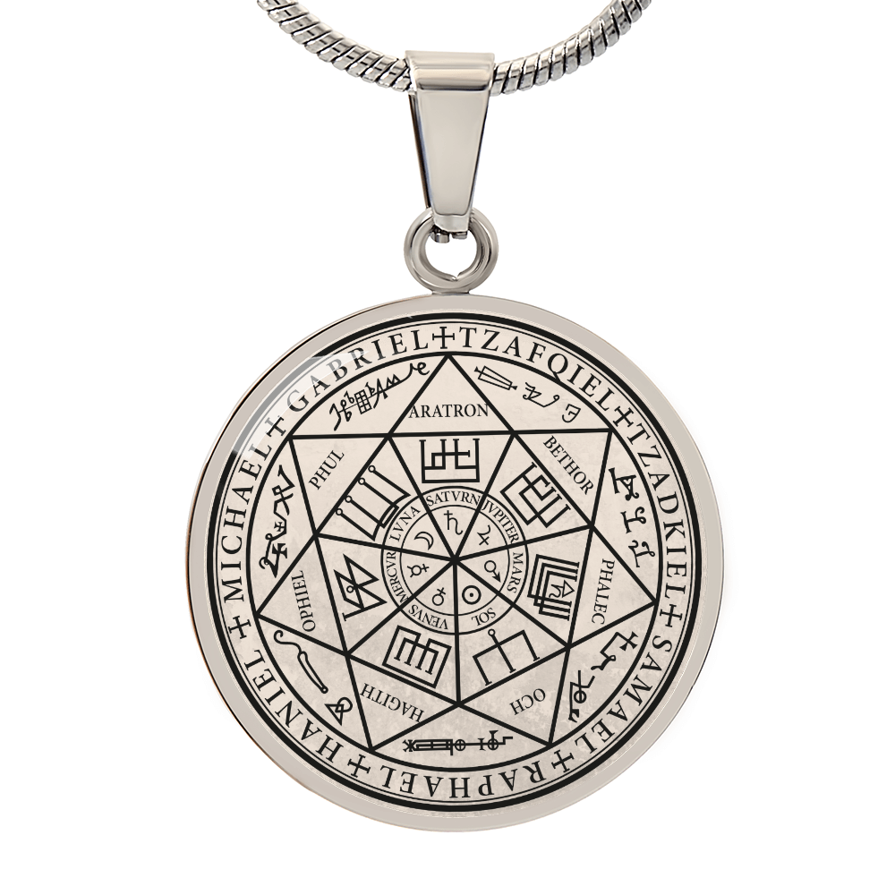 7 Archangels Sigil Necklace - Old Manuscript