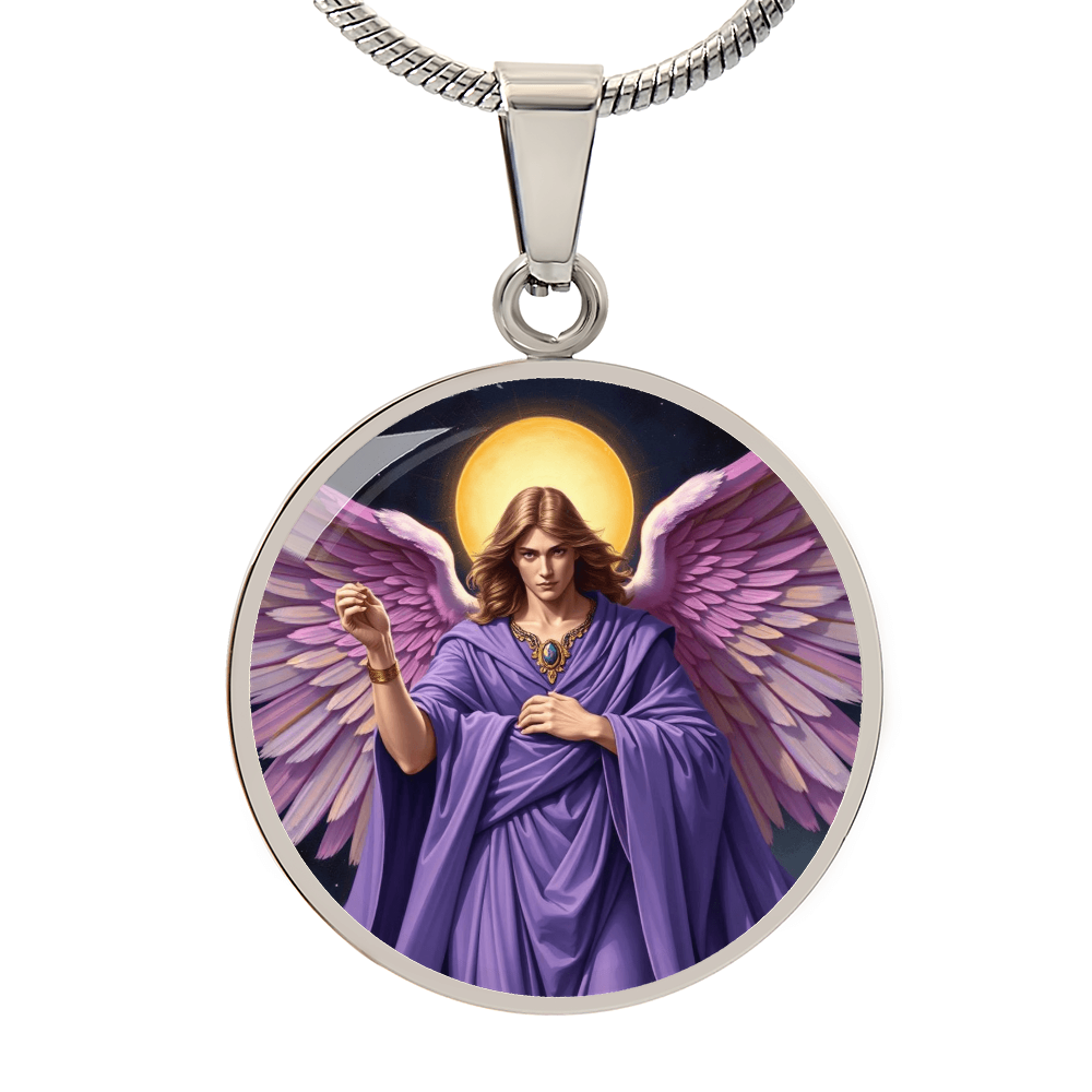 Archangel Zadkiel Graphic Art Necklace