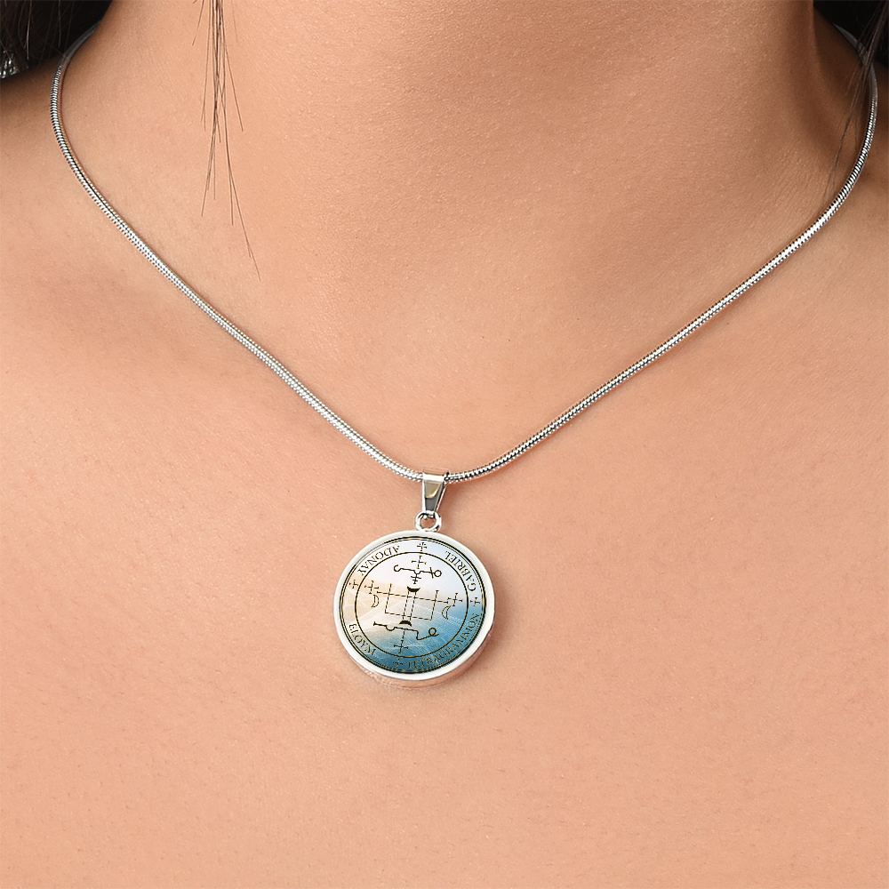 Archangel Gabriel Sigil Wave Necklace