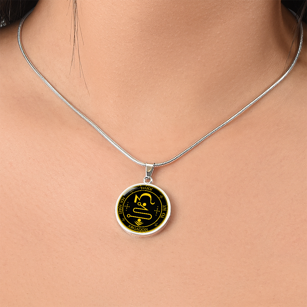 Archangel Jophiel Sigil Necklace - Black