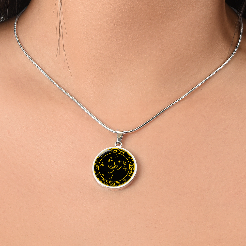Archangel Michael Sigil Necklace - Black