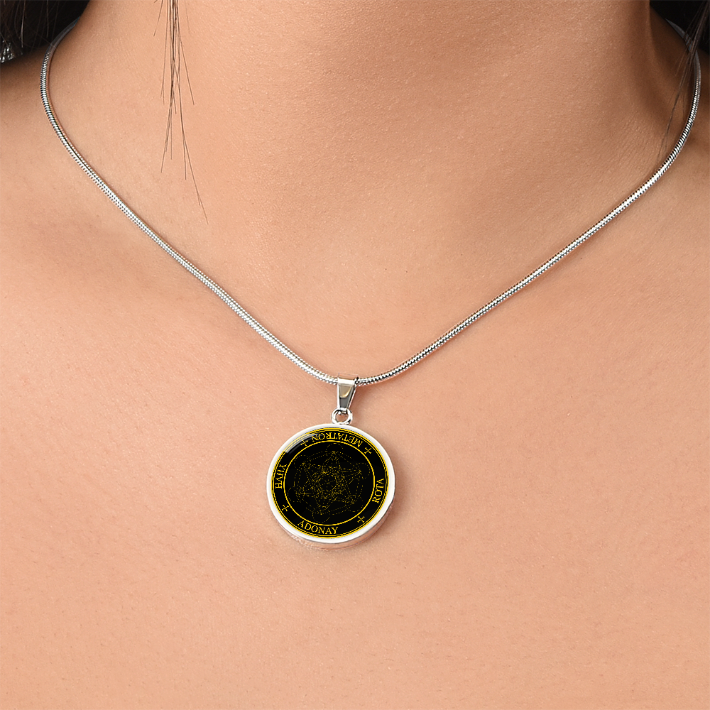 Archangel Metatron Sigil Necklace - Black