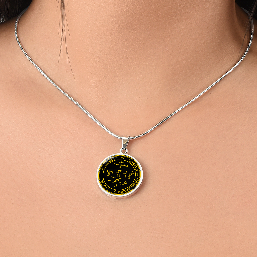 Archangel Gabriel Sigil Necklace - Black
