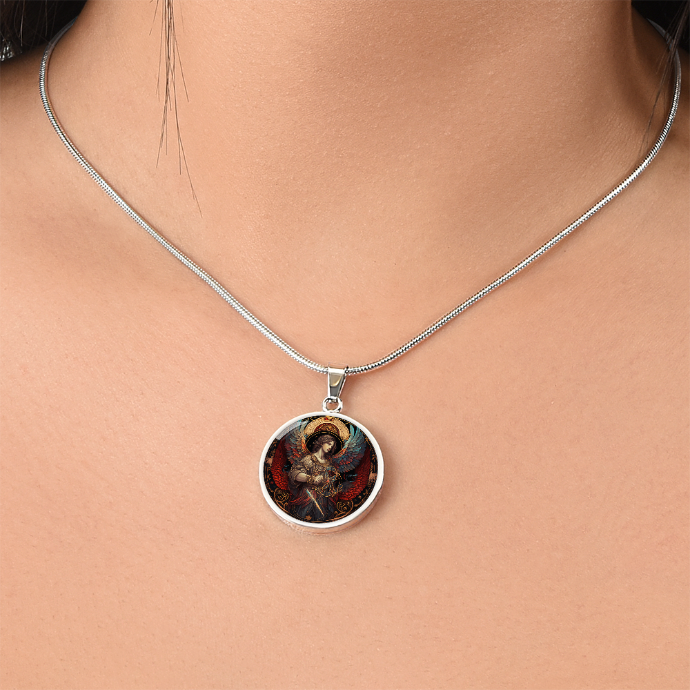 Archangel Sandalphon Graphic Art Necklace