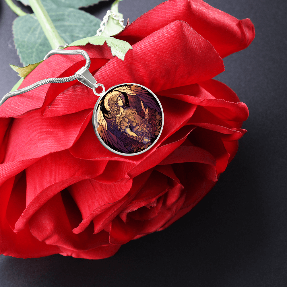 Archangel Jeremiel Graphic Art Necklace