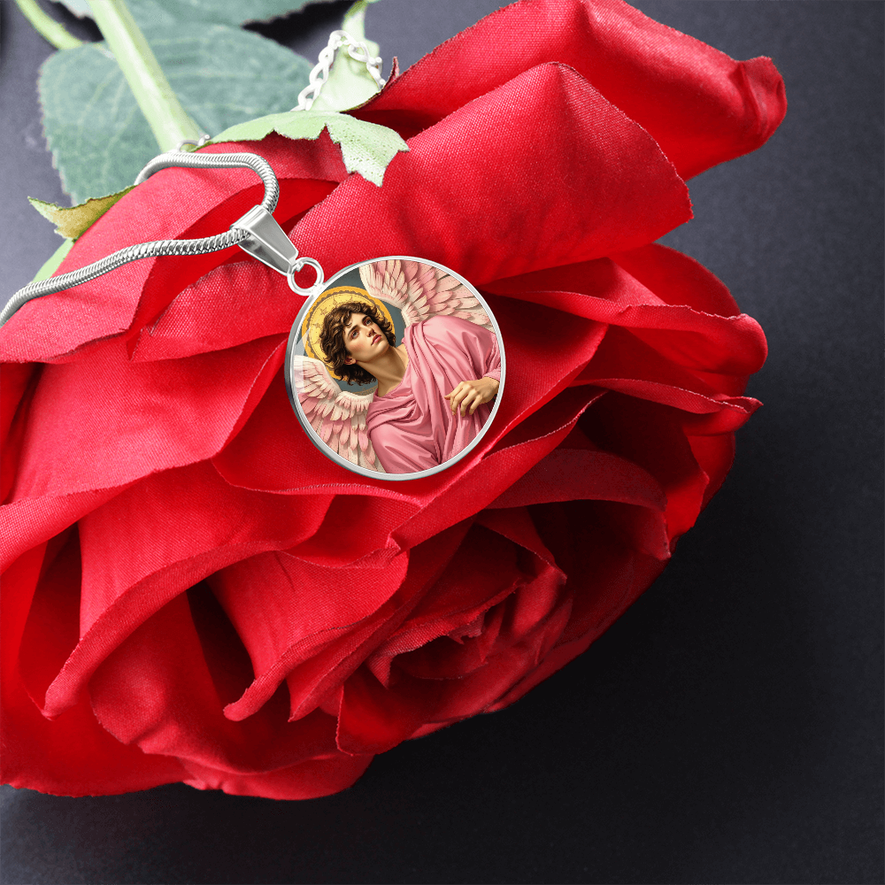 Archangel Chamuel Graphic Art Necklace