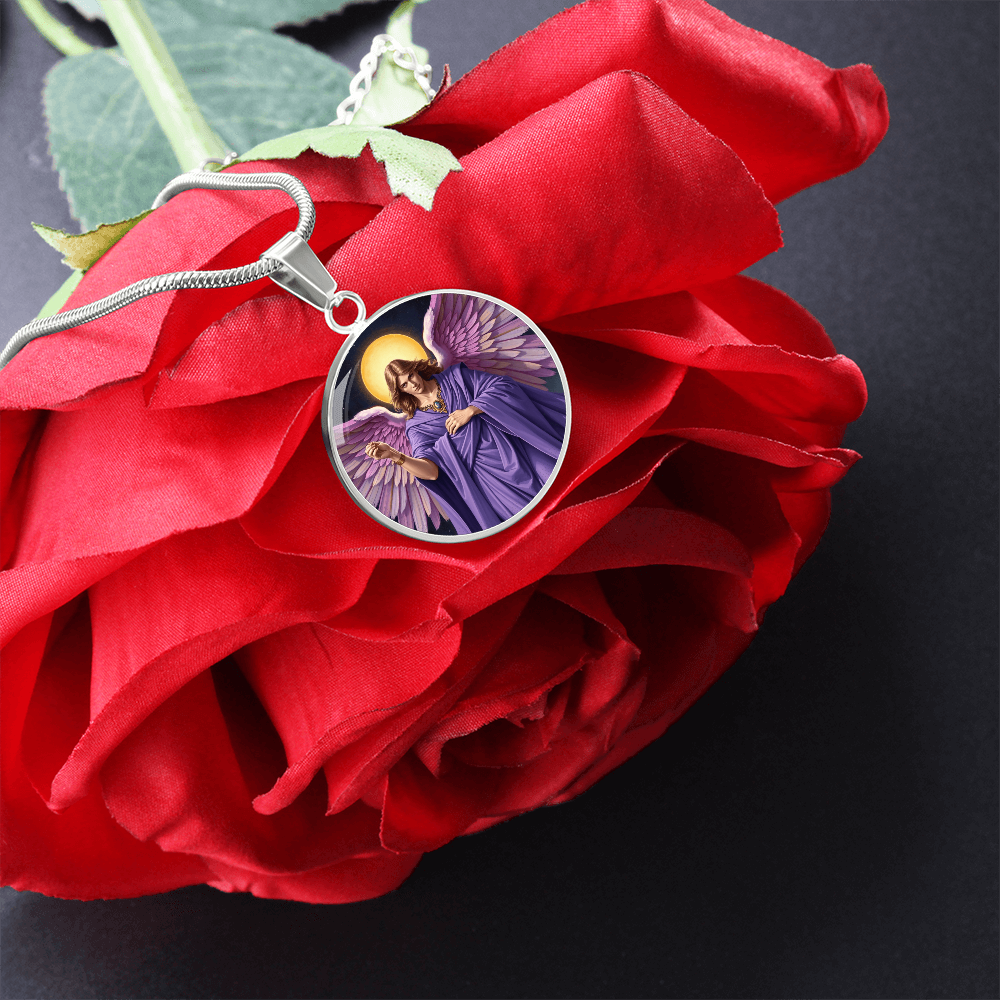 Archangel Zadkiel Graphic Art Necklace