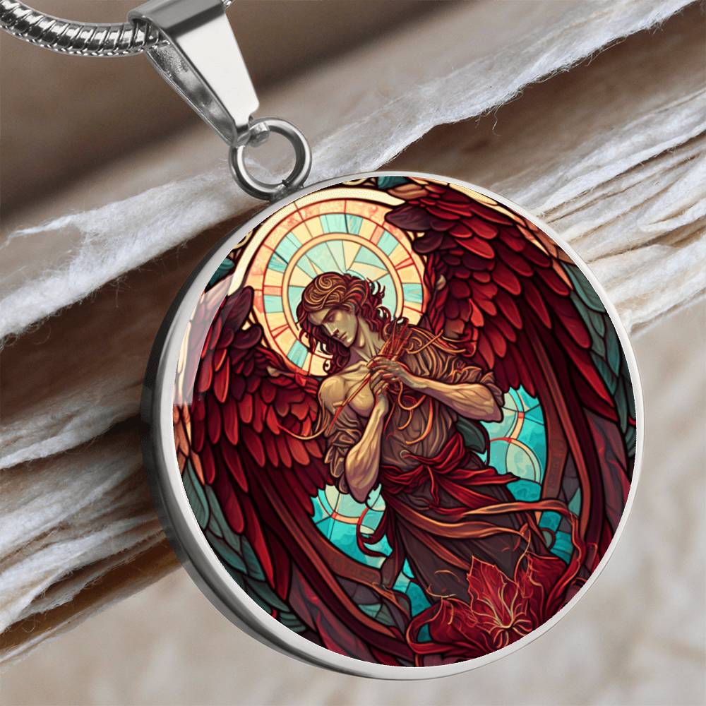 Archangel Uriel Graphic Art Necklace