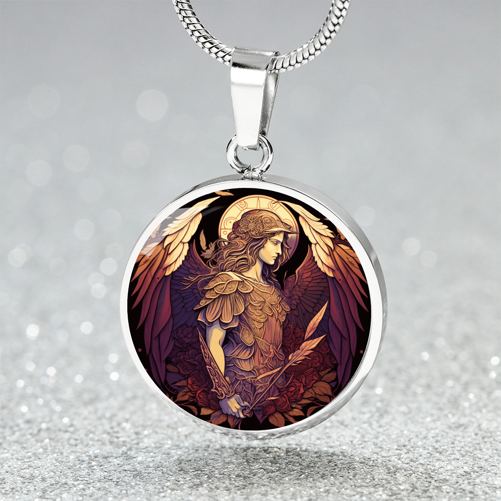 Archangel Jeremiel Graphic Art Necklace