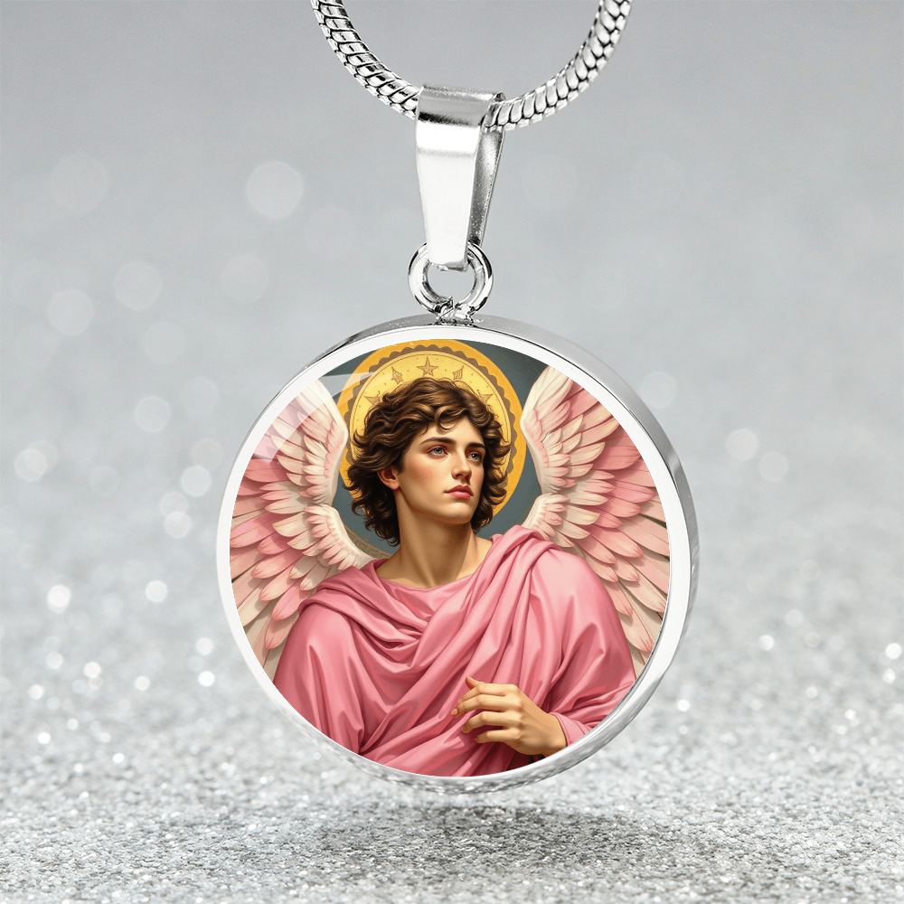 Archangel Chamuel Graphic Art Necklace