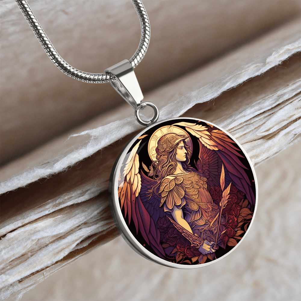 Archangel Jeremiel Graphic Art Necklace