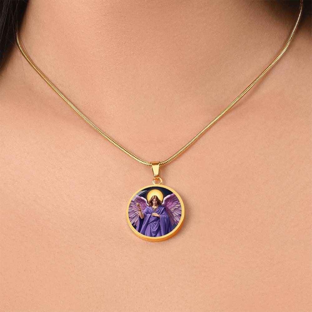 Archangel Zadkiel Graphic Art Necklace