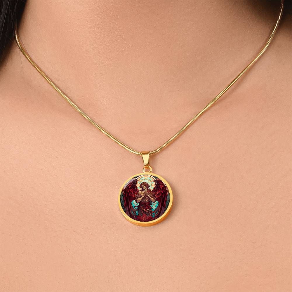 Archangel Uriel Graphic Art Necklace