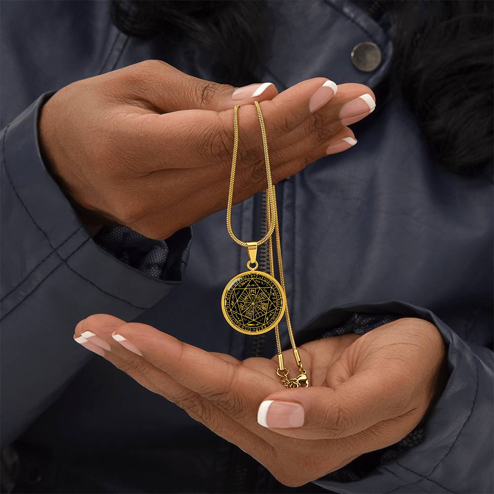 7 Archangels Sigil Necklace - Black