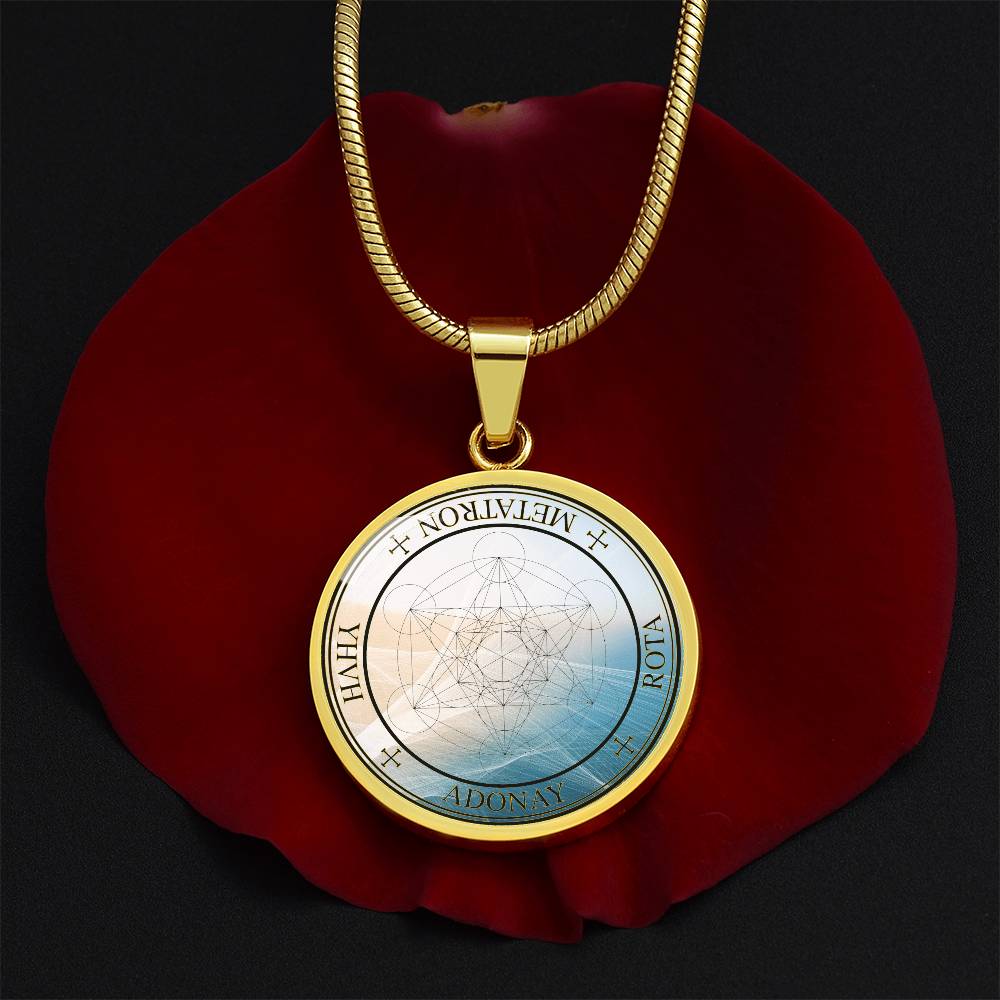 Archangel Metatron Sigil Wave Necklace