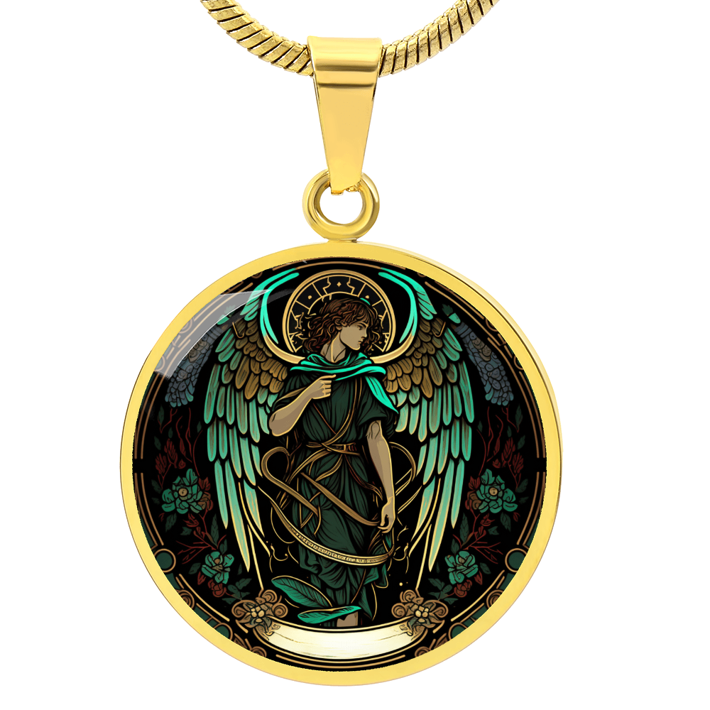 Archangel Raphael Graphic Art Necklace