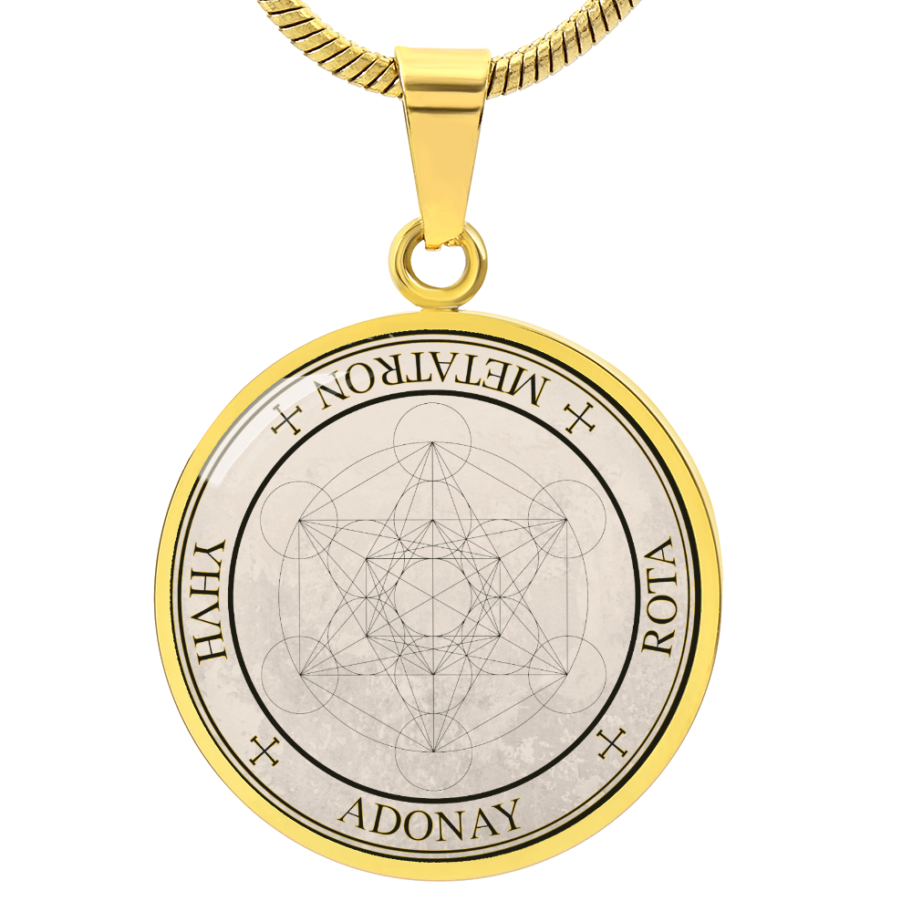 Archangel Metatron Sigil Necklace - Old Manuscript