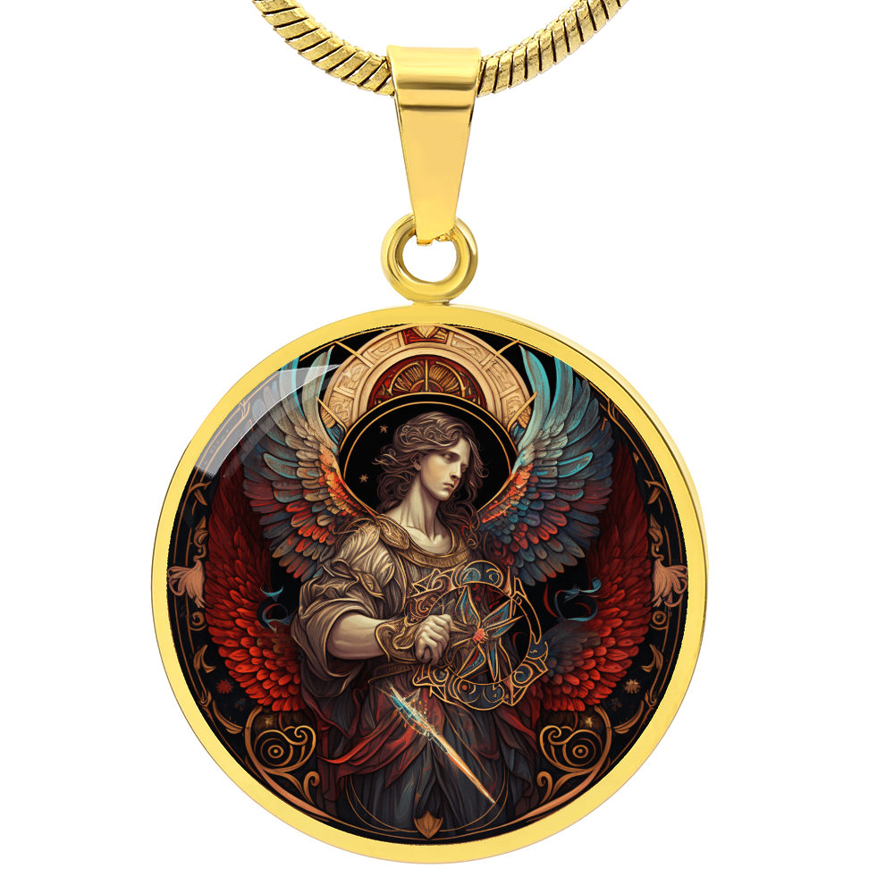 Archangel Sandalphon Graphic Art Necklace