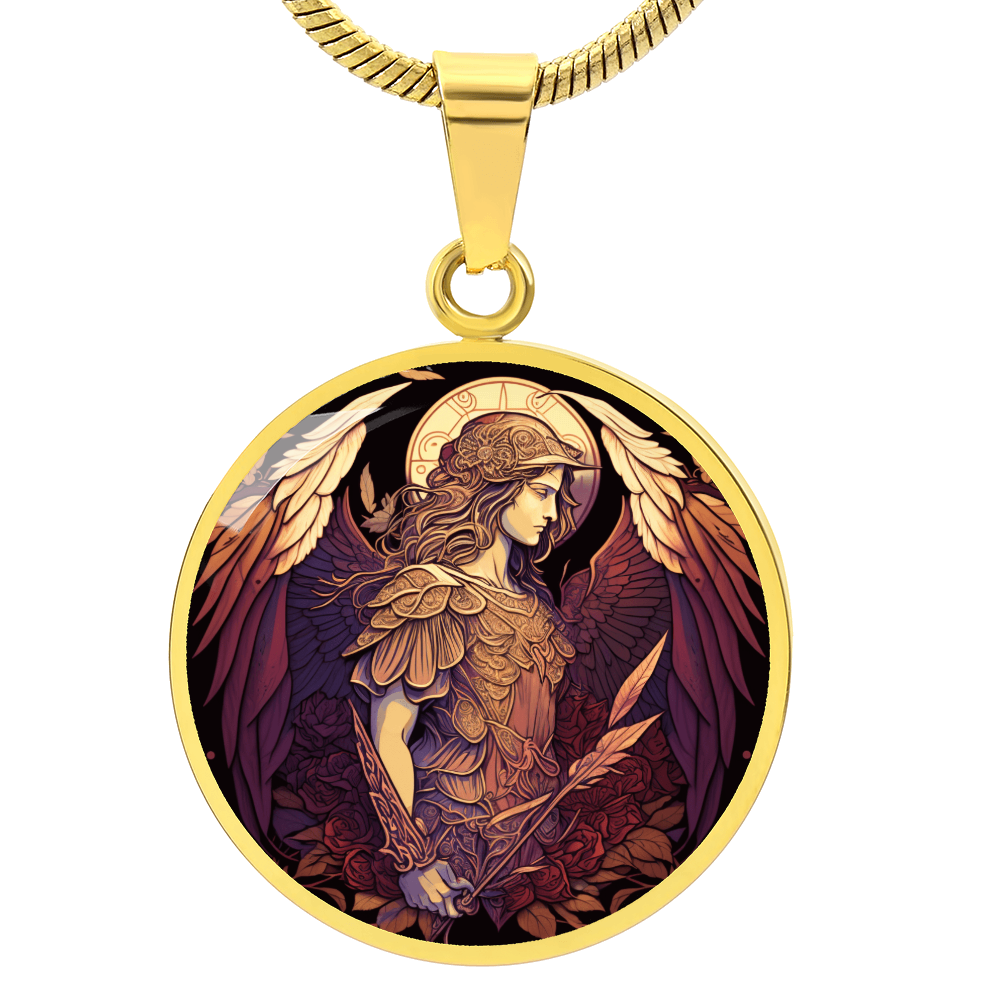 Archangel Jeremiel Graphic Art Necklace