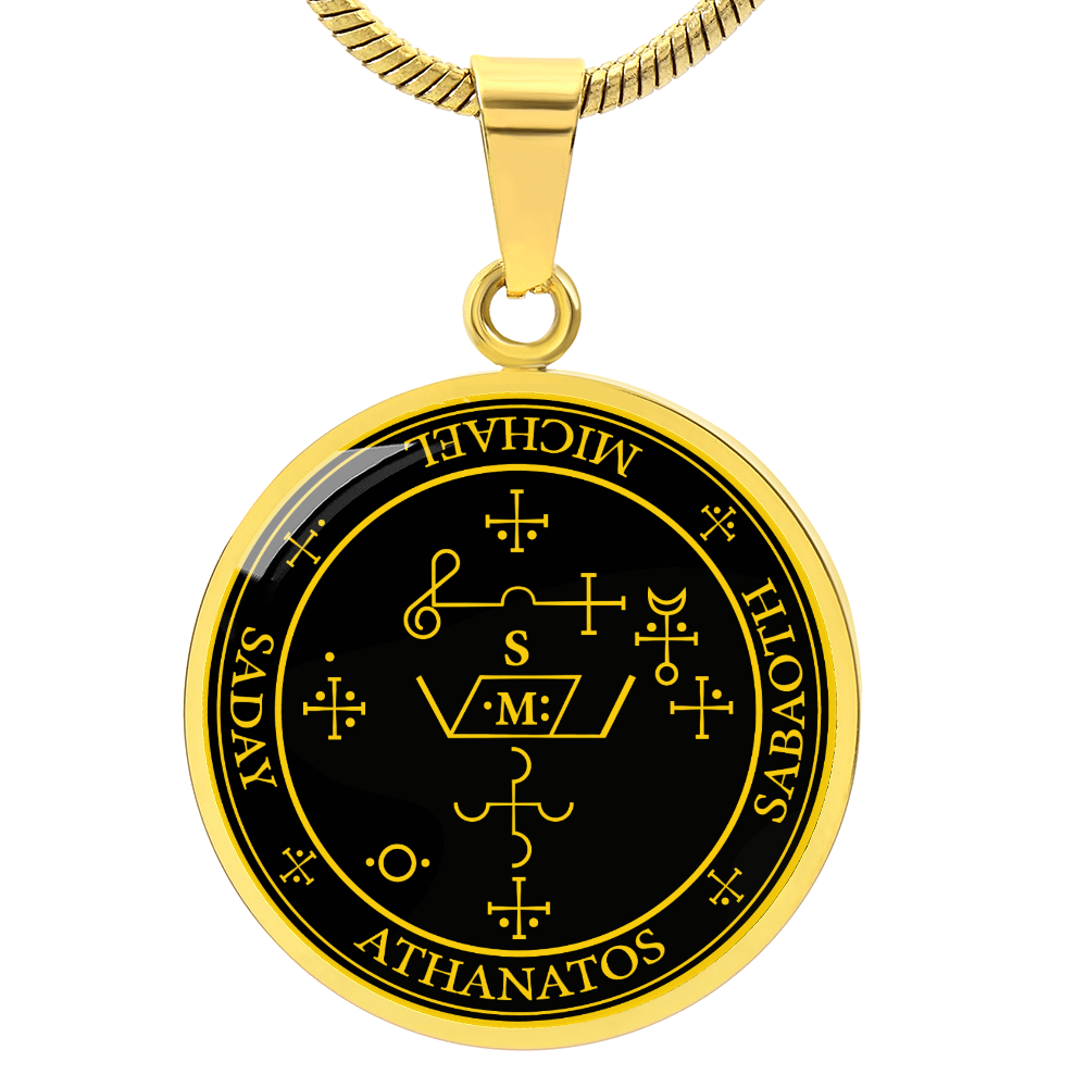 Archangel Michael Sigil Necklace - Black