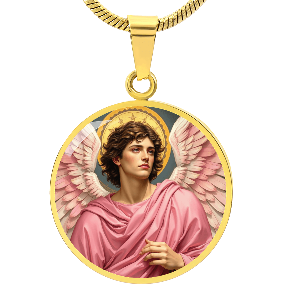 Archangel Chamuel Graphic Art Necklace