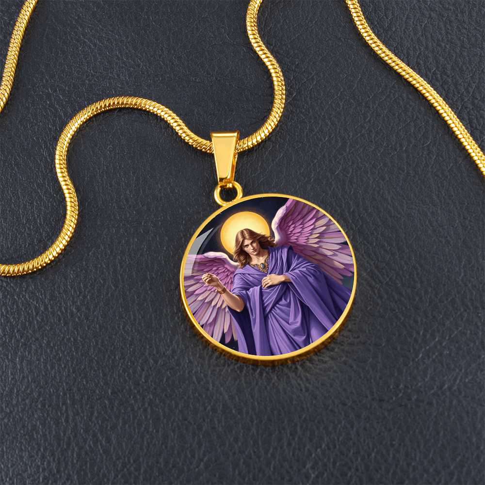 Archangel Zadkiel Graphic Art Necklace