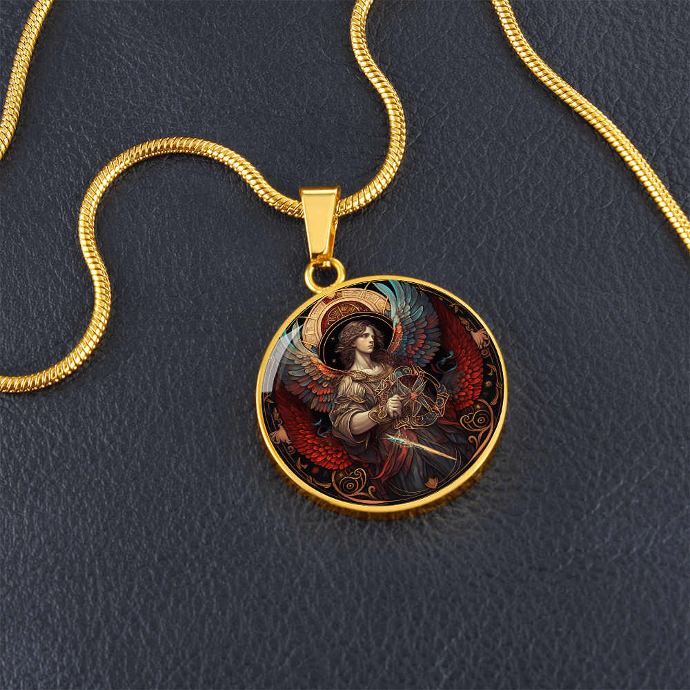 Archangel Sandalphon Graphic Art Necklace
