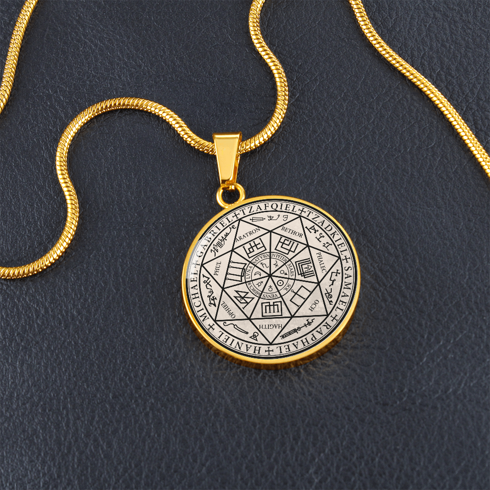7 Archangels Sigil Necklace - Old Manuscript