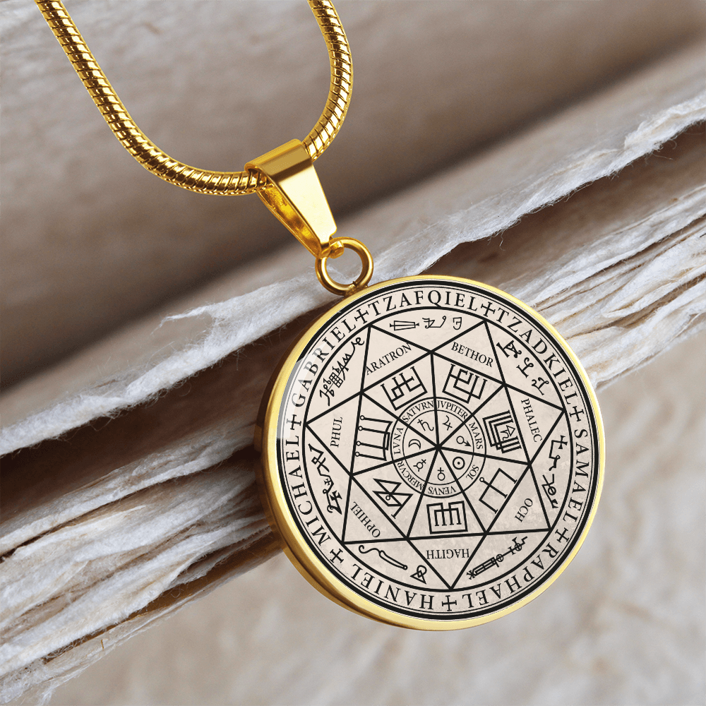 7 Archangels Sigil Necklace - Old Manuscript
