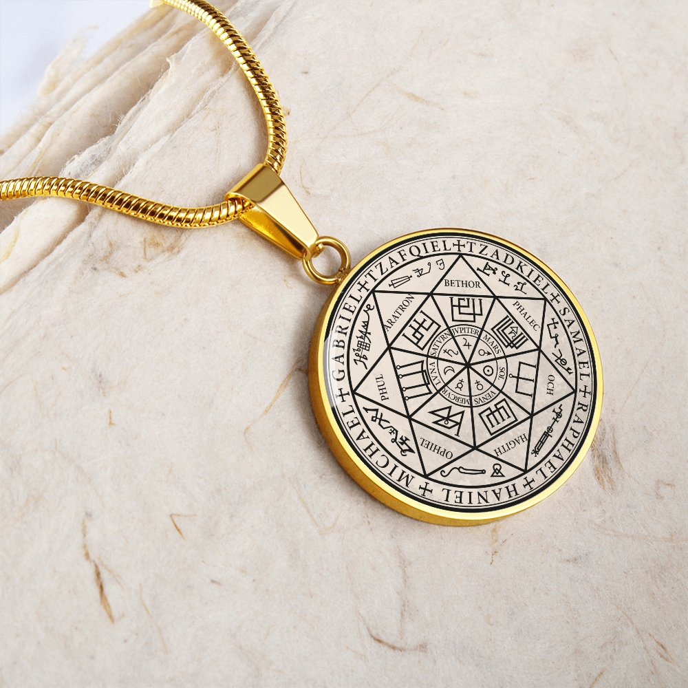 7 Archangels Sigil Necklace - Old Manuscript