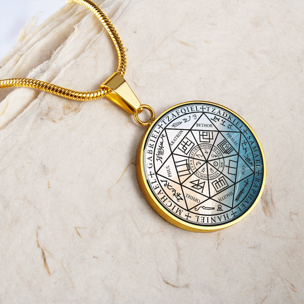 7 Archangels Sigil Wave Necklace