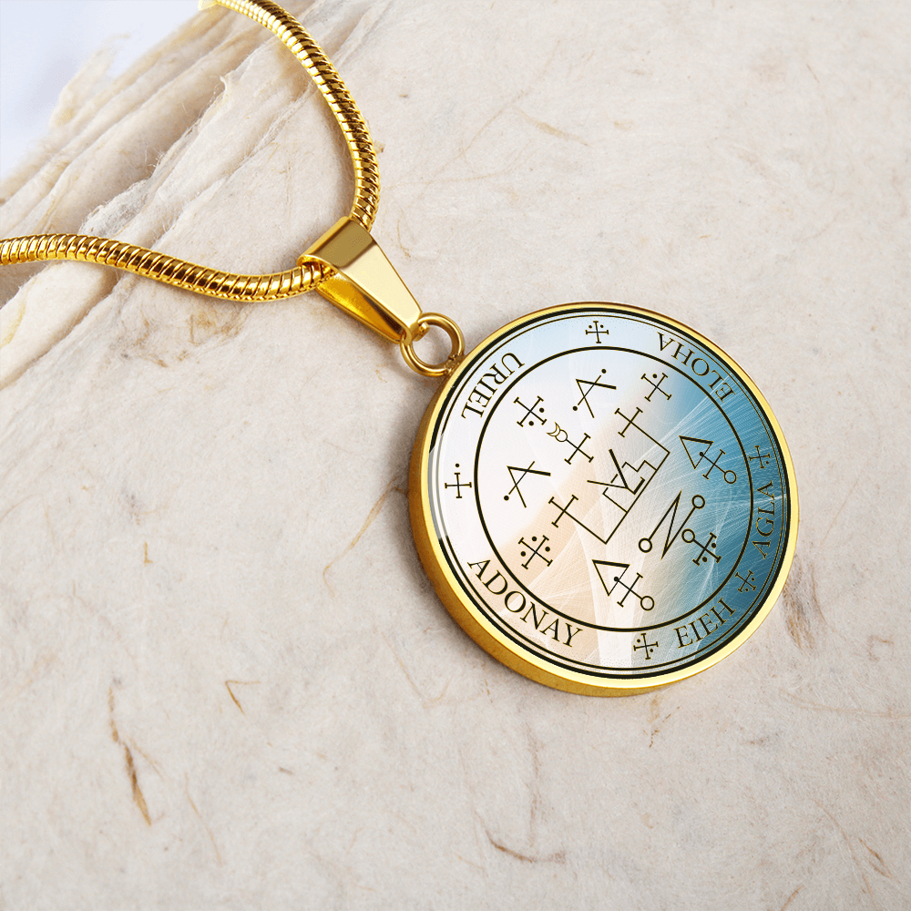 Archangel Uriel Sigil Wave Necklace